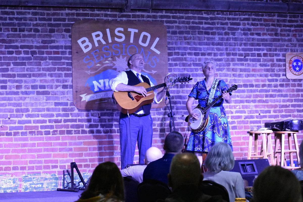 An old-time duo performing for a listening room audience at Bristol Sessions Nights: The Carter Sessions, Bristol Listening Room, L.C. King Building, Bristol, Tennessee