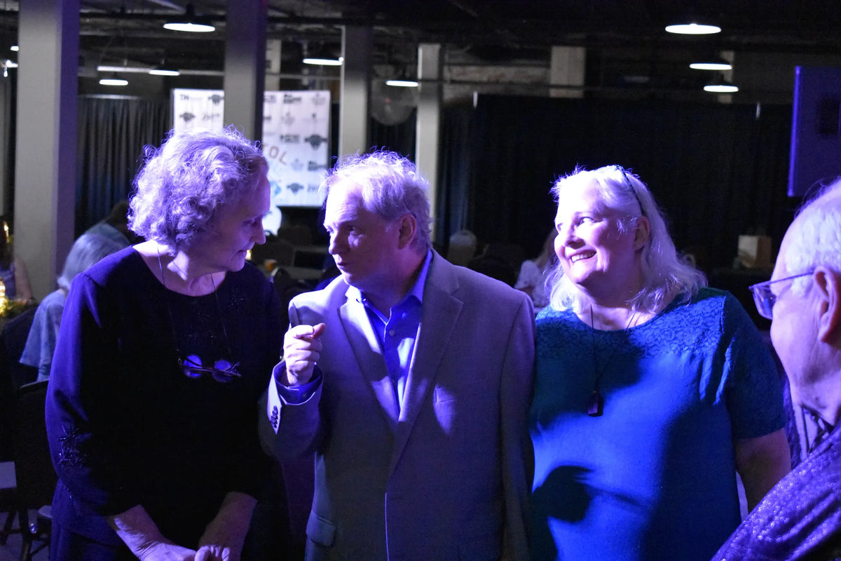 Guests greet one another after the show at Bristol Sessions Nights: The Carter Sessions, Bristol Listening Room, L.C. King Building, Bristol, Tennessee